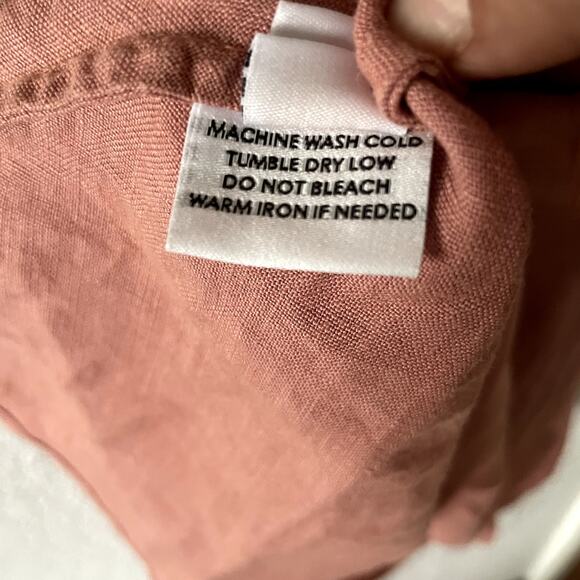 Esby 100% Linen Crew Neck Short Sleeve Shirt Size Small - Picture 4 of 6